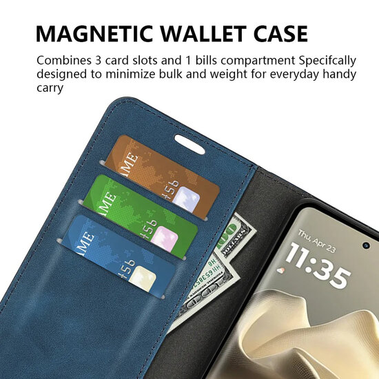 Motorola Edge 60 Pro Hoesje - MobyDefend Luxe Wallet Bookcase (Magnetische Sluiting) - Rood
