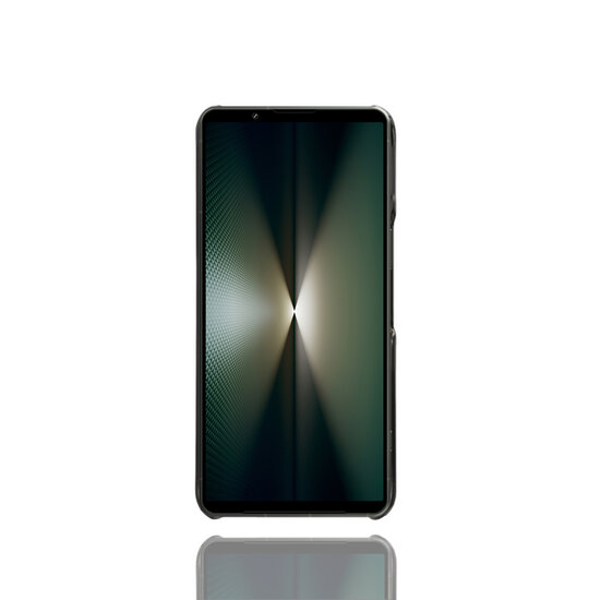 Sony Xperia 1 VII Hoesje - MobyDefend Lederen Backcover Met Vakjes Voor Pasjes - Zwart