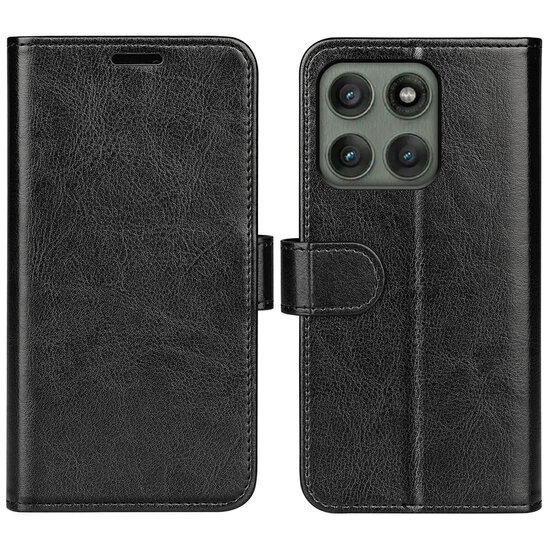 Motorola Edge 60 Pro Hoesje - MobyDefend Wallet Book Case (Sluiting Achterkant) - Zwart