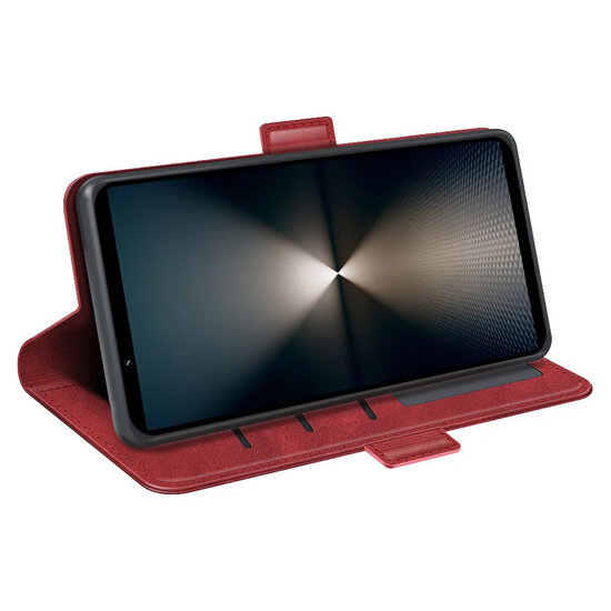 Sony Xperia 1 VII Hoesje - MobyDefend Luxe Wallet Book Case (Sluiting Zijkant) - Rood