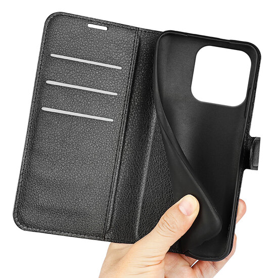 Motorola Edge 60 Pro Hoesje - MobyDefend Kunstleren Wallet Book Case (Sluiting Voorkant) - Zwart