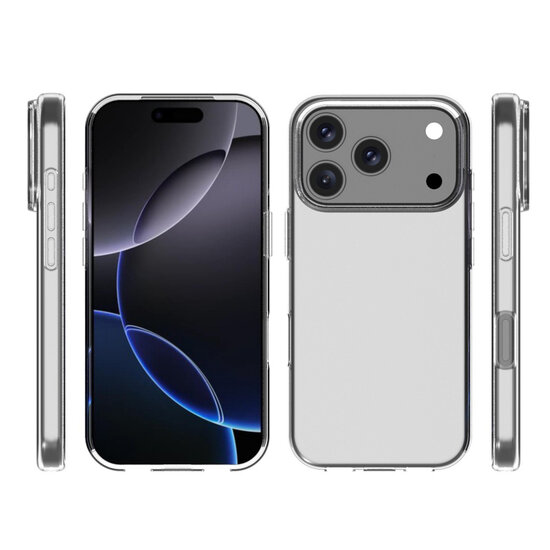 iPhone 17 Pro Max Hoesje - MobyDefend Transparante TPU Backcover - Volledig Doorzichtig