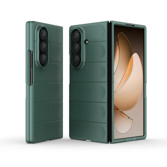 Samsung Galaxy Z Fold 7 Hoesje - MobyDefend TPU Gripcase - Groen