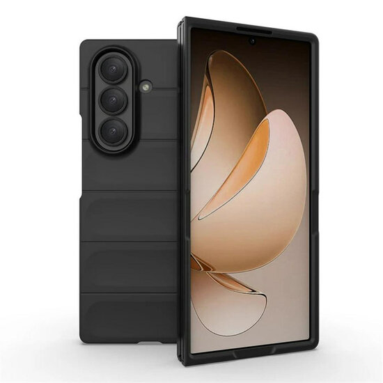 Samsung Galaxy Z Fold 7 Hoesje - MobyDefend TPU Gripcase - Zwart