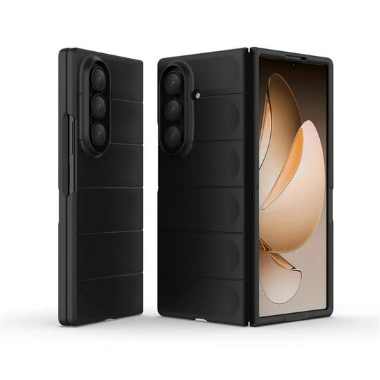 Samsung Galaxy Z Fold 7 Hoesje - MobyDefend TPU Gripcase - Zwart