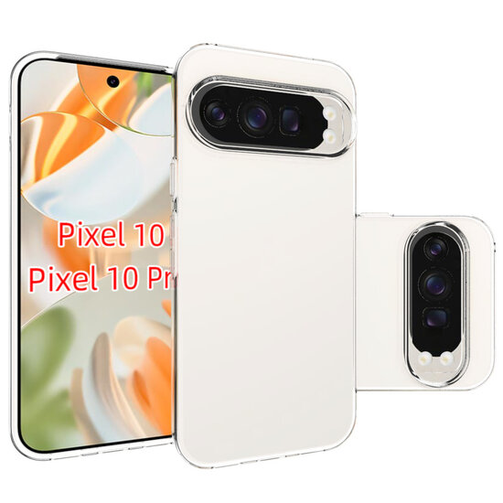 Google Pixel 10 / Google Pixel 10 Pro Hoesje - MobyDefend Transparante TPU Backcover - Volledig Doorzichtig