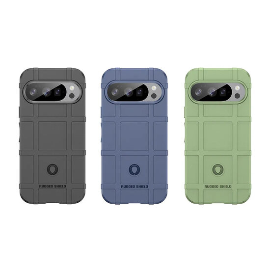 Google Pixel 10 / Google Pixel 10 Pro Hoesje - Mobydefend Rugged Shield TPU Backcover - Groen