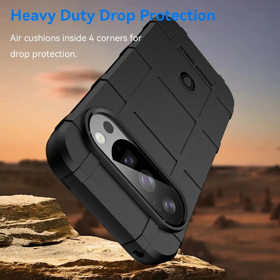 Google Pixel 10 / Google Pixel 10 Pro Hoesje - Mobydefend Rugged Shield TPU Backcover - Groen