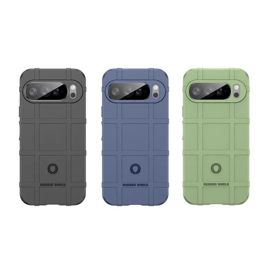 Google Pixel 10 Pro XL Hoesje - Mobydefend Rugged Shield TPU Backcover - Blauw