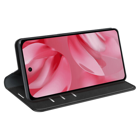 Google Pixel 10 / Google Pixel 10 Pro Hoesje - MobyDefend Luxe Wallet Bookcase (Magnetische Sluiting) - Zwart