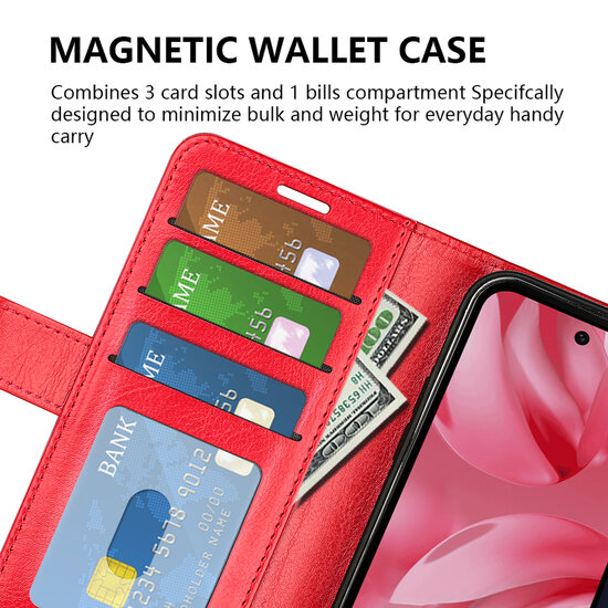 Google Pixel 10 / Google Pixel 10 Pro Hoesje - MobyDefend Wallet Book Case (Sluiting Achterkant) - Zwart