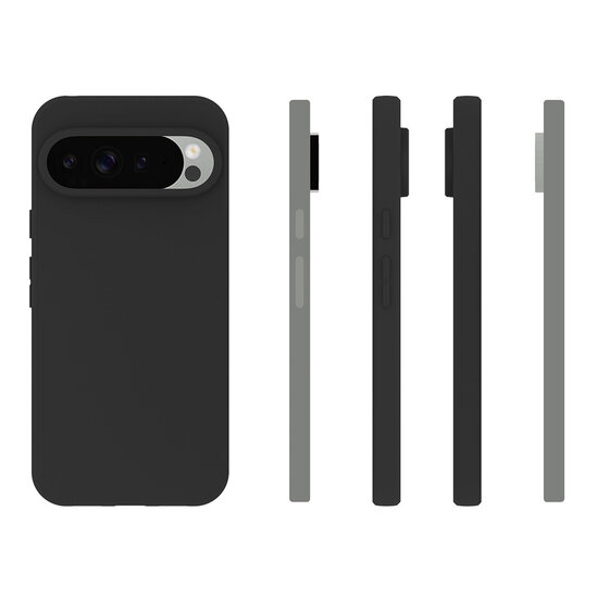 Google Pixel 10 Pro XL Hoesje - MobyDefend TPU Backcover - Mat Zwart