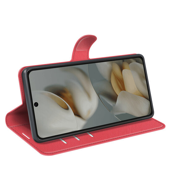 Google Pixel 10 Pro XL Hoesje - MobyDefend Kunstleren Wallet Book Case (Sluiting Voorkant) - Rood