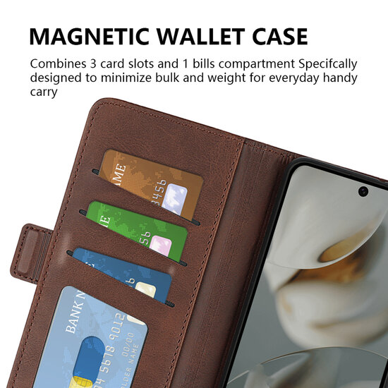 Google Pixel 10 Pro XL Hoesje - MobyDefend Luxe Wallet Book Case (Sluiting Zijkant) - Blauw