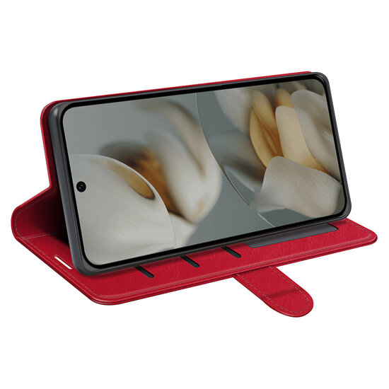 Google Pixel 10 Pro XL Hoesje - MobyDefend Wallet Book Case (Sluiting Achterkant) - Rood
