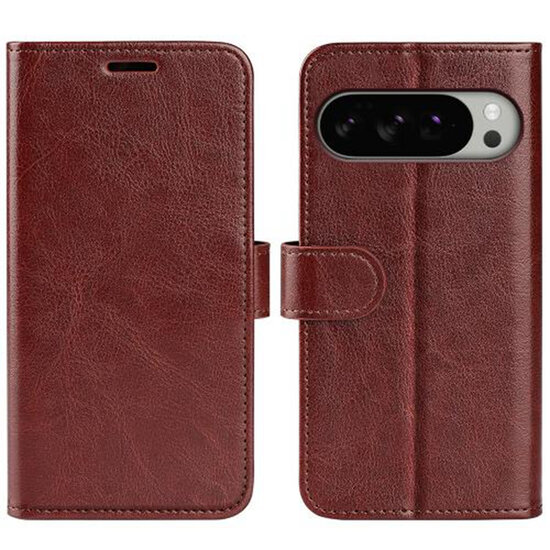 Google Pixel 10 Pro XL Hoesje - MobyDefend Wallet Book Case (Sluiting Achterkant) - Bruin