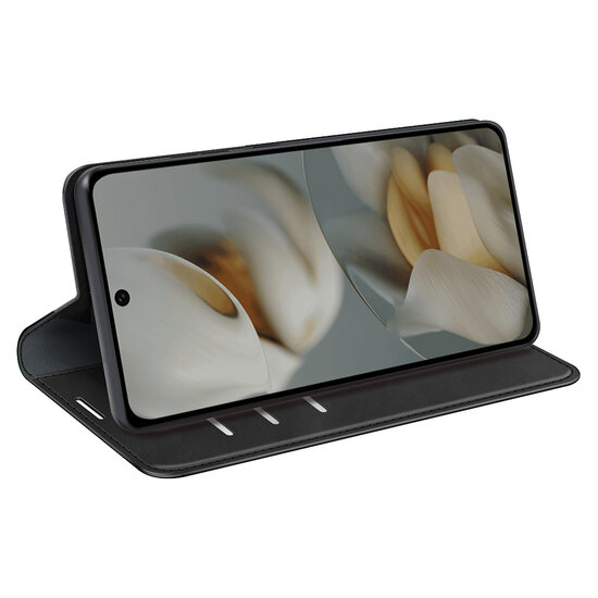 Google Pixel 10 Pro XL Hoesje - MobyDefend Luxe Wallet Bookcase (Magnetische Sluiting) - Zwart