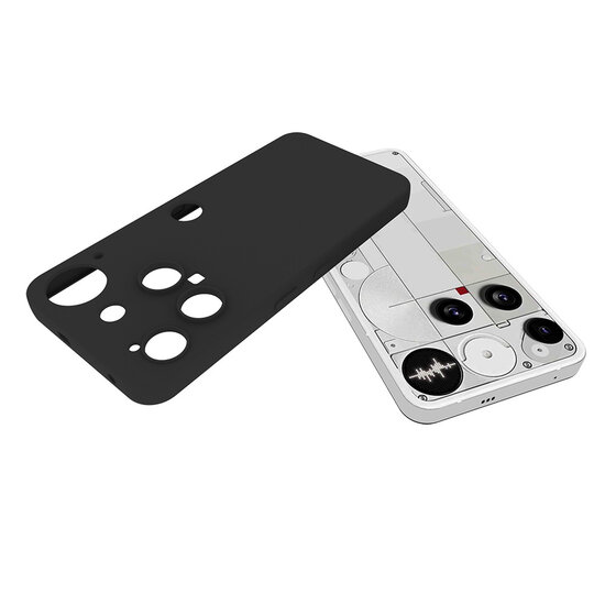 Nothing Phone (3) Hoesje - MobyDefend TPU Backcover - Mat Zwart