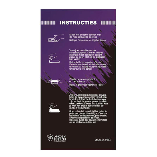 2-Pack MobyDefend iPhone 17 Screenprotectors - HD Privacy Glass Screensavers