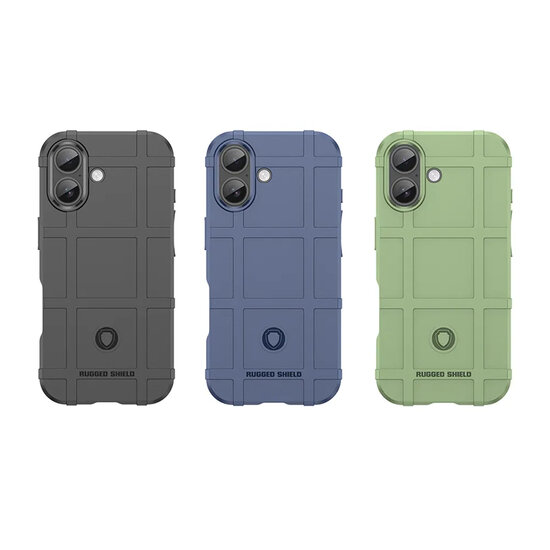 iPhone 17 Hoesje - Mobydefend Rugged Shield TPU Backcover - Zwart