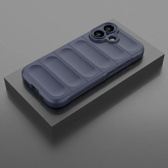 iPhone 17 Hoesje - MobyDefend TPU Gripcase - Blauw
