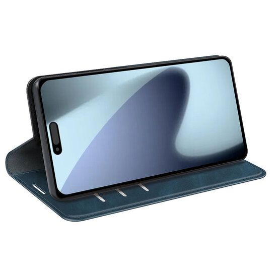 iPhone 17 Hoesje - MobyDefend Luxe Wallet Bookcase (Magnetische Sluiting) - Blauw