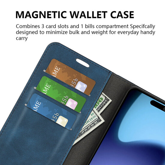 iPhone Air Hoesje - MobyDefend Luxe Wallet Bookcase (Magnetische Sluiting) - Grijs