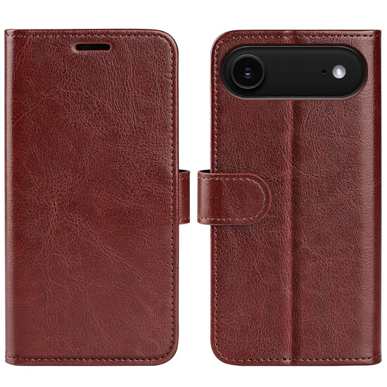 iPhone Air Hoesje - MobyDefend Wallet Book Case (Sluiting Achterkant) - Bruin