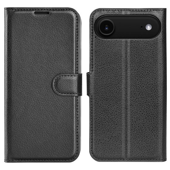 iPhone Air Hoesje - MobyDefend Kunstleren Wallet Book Case (Sluiting Voorkant) - Zwart