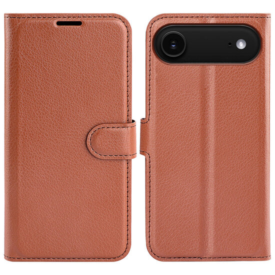 iPhone Air Hoesje - MobyDefend Kunstleren Wallet Book Case (Sluiting Voorkant) - Bruin