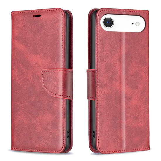 iPhone Air Hoesje - MobyDefend Wallet Book Case Met Koord - Rood