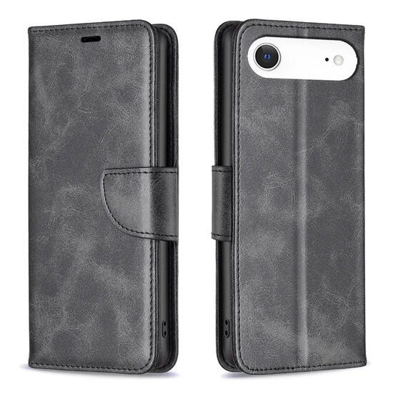 iPhone Air Hoesje - MobyDefend Wallet Book Case Met Koord - Zwart