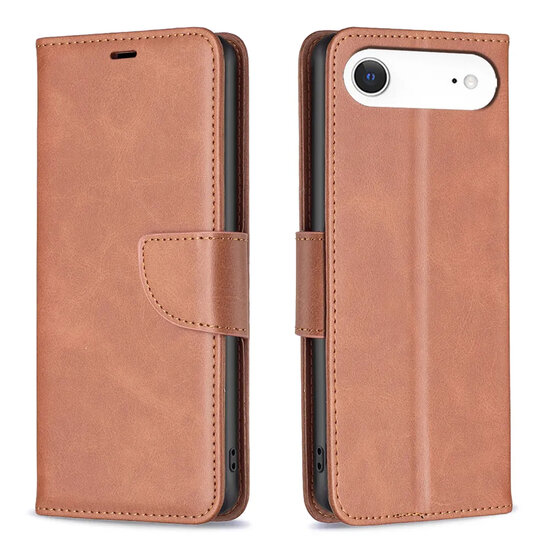 iPhone Air Hoesje - MobyDefend Wallet Book Case Met Koord - Bruin