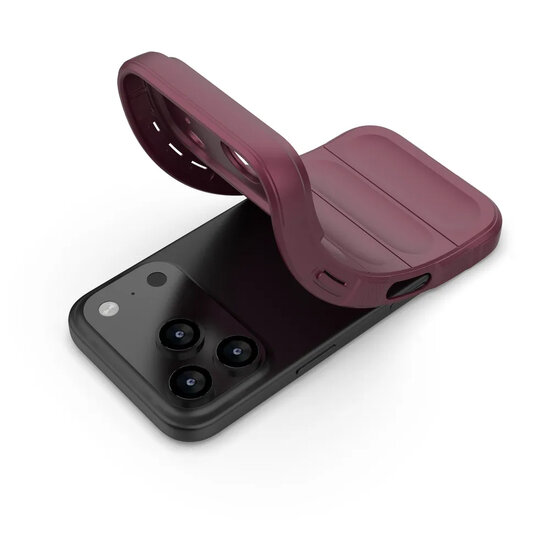 iPhone 17 Pro Hoesje - MobyDefend TPU Gripcase - Donkerpaars