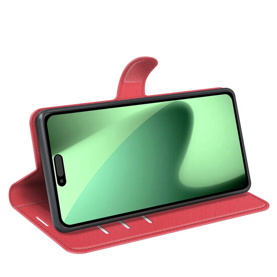 iPhone 17 Pro Max Hoesje - MobyDefend Kunstleren Wallet Book Case (Sluiting Voorkant) - Rood