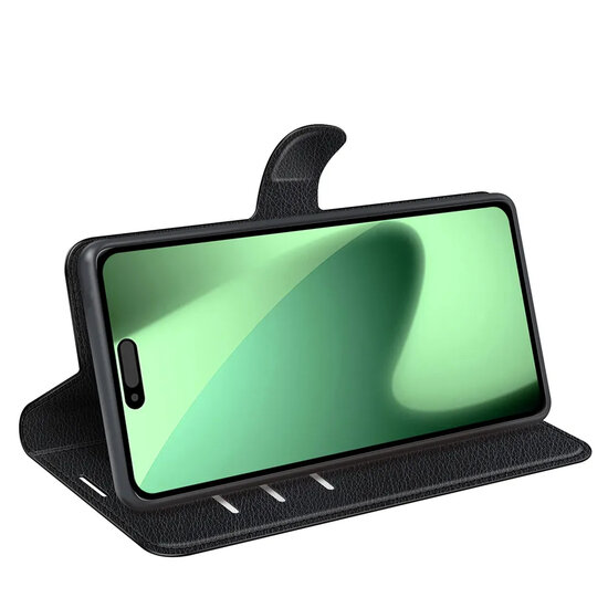 iPhone 17 Pro Max Hoesje - MobyDefend Kunstleren Wallet Book Case (Sluiting Voorkant) - Zwart