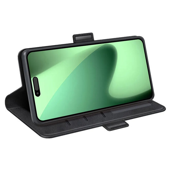 iPhone 17 Pro Max Hoesje - MobyDefend Luxe Wallet Book Case (Sluiting Zijkant) - Zwart