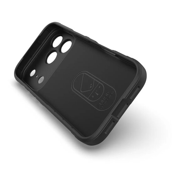 iPhone 17 Pro Max Hoesje - MobyDefend TPU Gripcase - Zwart