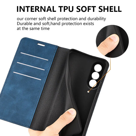 OnePlus Nord 5 Hoesje - MobyDefend Luxe Wallet Bookcase (Magnetische Sluiting) - Zwart