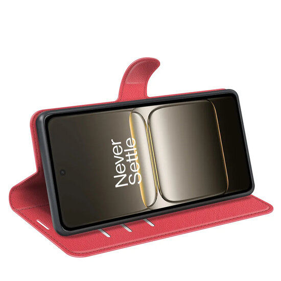 OnePlus Nord 5 Hoesje - MobyDefend Kunstleren Wallet Book Case (Sluiting Voorkant) - Rood