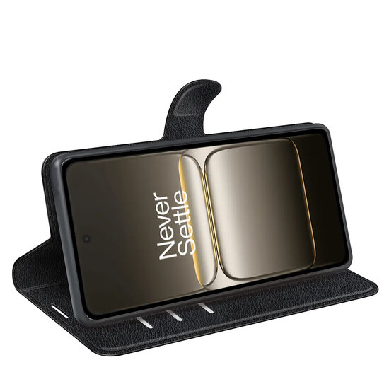OnePlus Nord 5 Hoesje - MobyDefend Kunstleren Wallet Book Case (Sluiting Voorkant) - Zwart