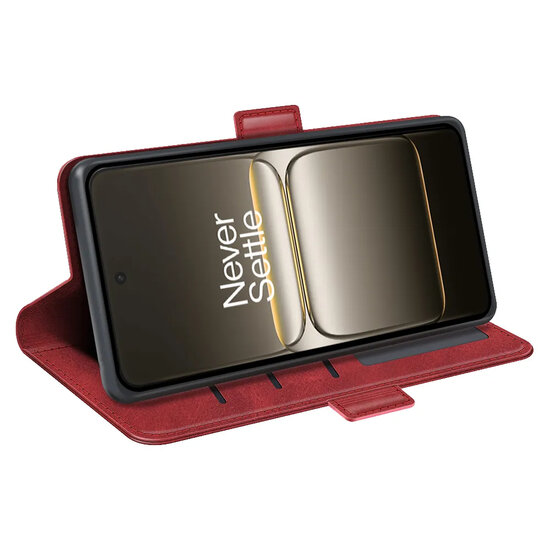 OnePlus Nord 5 Hoesje - MobyDefend Luxe Wallet Book Case (Sluiting Zijkant) - Rood