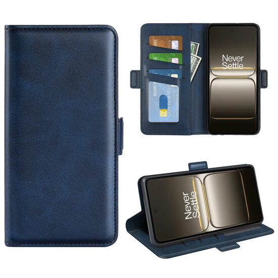 OnePlus Nord 5 Hoesje - MobyDefend Luxe Wallet Book Case (Sluiting Zijkant) - Blauw
