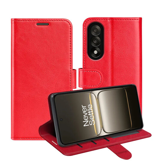 OnePlus Nord 5 Hoesje - MobyDefend Wallet Book Case (Sluiting Achterkant) - Rood
