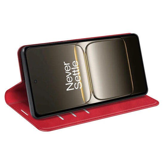 OnePlus Nord CE 5 Hoesje - MobyDefend Luxe Wallet Bookcase (Magnetische Sluiting) - Rood