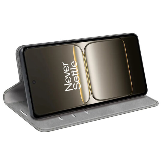 OnePlus Nord CE 5 Hoesje - MobyDefend Luxe Wallet Bookcase (Magnetische Sluiting) - Grijs