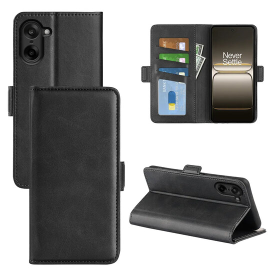 OnePlus Nord CE 5 Hoesje - MobyDefend Luxe Wallet Book Case (Sluiting Zijkant) - Zwart
