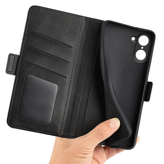 OnePlus Nord CE 5 Hoesje - MobyDefend Luxe Wallet Book Case (Sluiting Zijkant) - Zwart