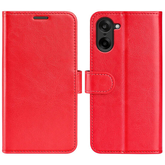 OnePlus Nord CE 5 Hoesje - MobyDefend Wallet Book Case (Sluiting Achterkant) - Rood