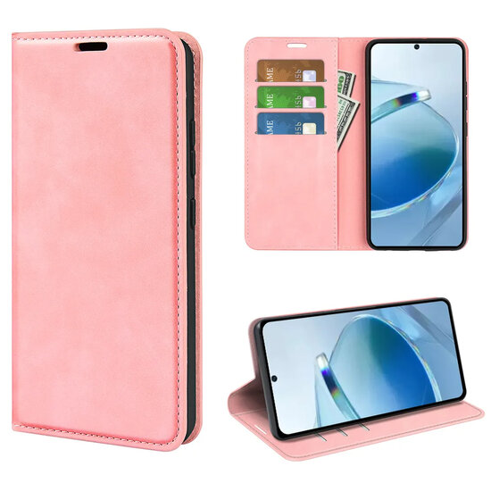Xiaomi Redmi 15C 5G Hoesje - MobyDefend Luxe Wallet Bookcase (Magnetische Sluiting) - Roze